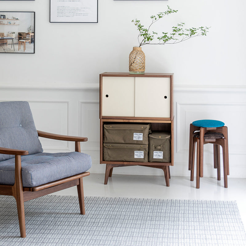 MARUNI60 スタッキングスツール(ウォールナット)布座