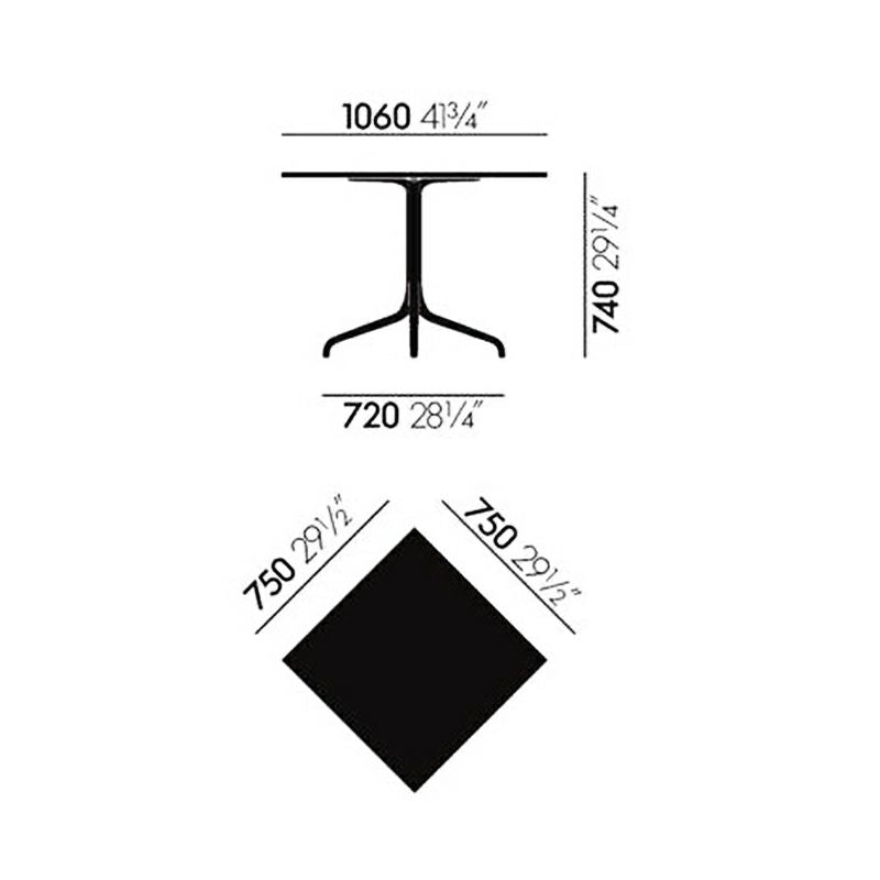 Vitra(ヴィトラ) Belleville Table(ベルヴィル テーブル)スクエアーインドア