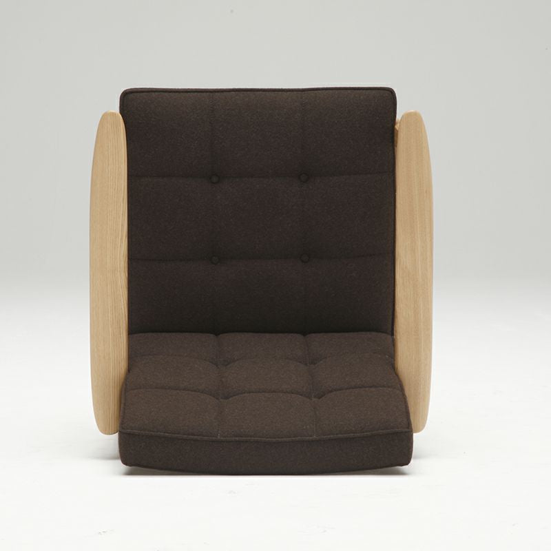 ●LimitedEdition-Premium002- カリモク60+カリモク Kチェア1シーター ウールブラウン/栗材