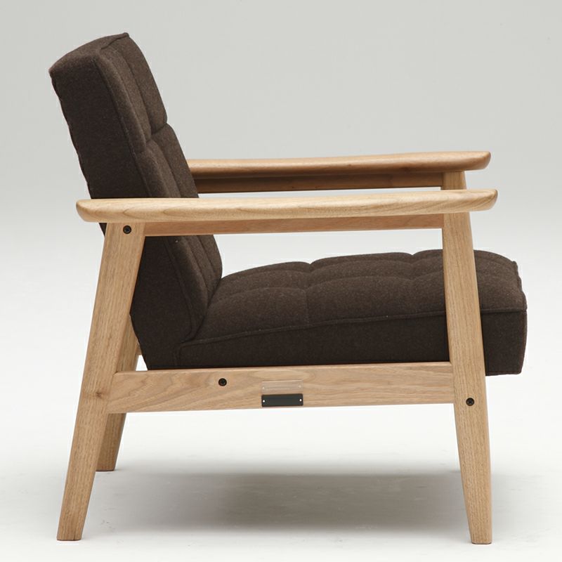 ●LimitedEdition<br>-Premium002- カリモク60+カリモク Kチェア1シーター ウールブラウン/胡桃材