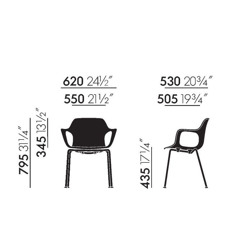 Vitra(ヴィトラ) HAL RE Armchair (ハル RE アームチェア) チューブ スタッカブル