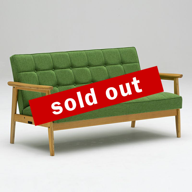 ●国産材ケヤキ仕様 カリモク60 Kチェア2シーター ケヤキ×タープグリーン