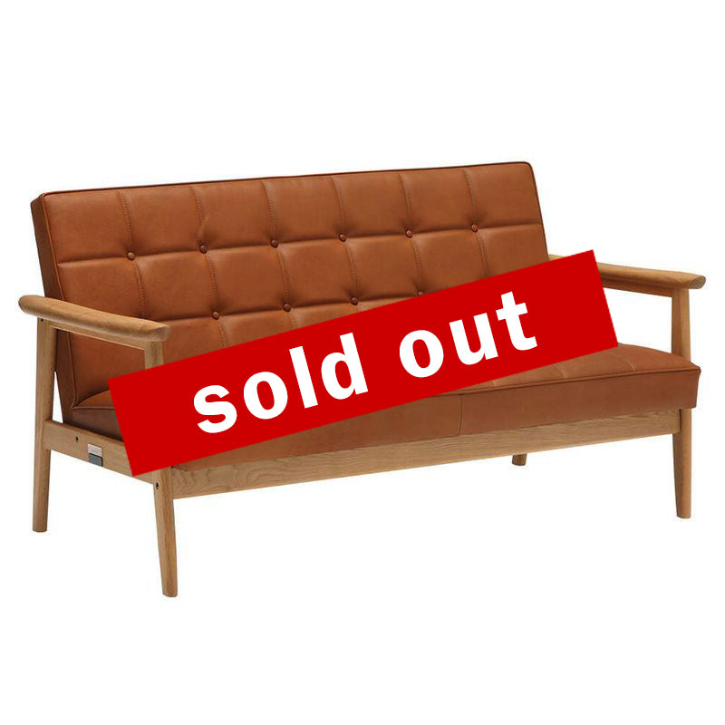 ●初代本革Kチェア カリモク60+カリモク Kチェア2シーター ヴォルテライトブラウン