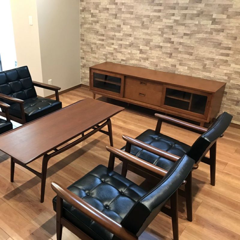 カリモク60+ ローボード1800(ヴィンテージチーク色塗装)