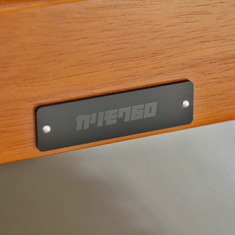 カリモク60 Kチェア1シータータープブルー(ウォールナット色塗装)