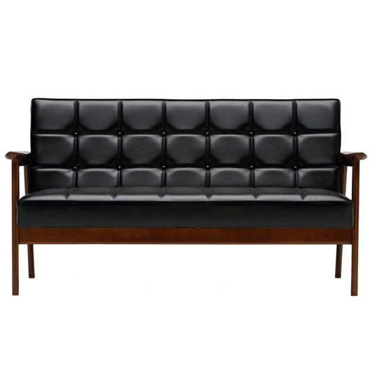 カリモク60 Kチェア2シータースタンダードブラック(ウォールナット色塗装)