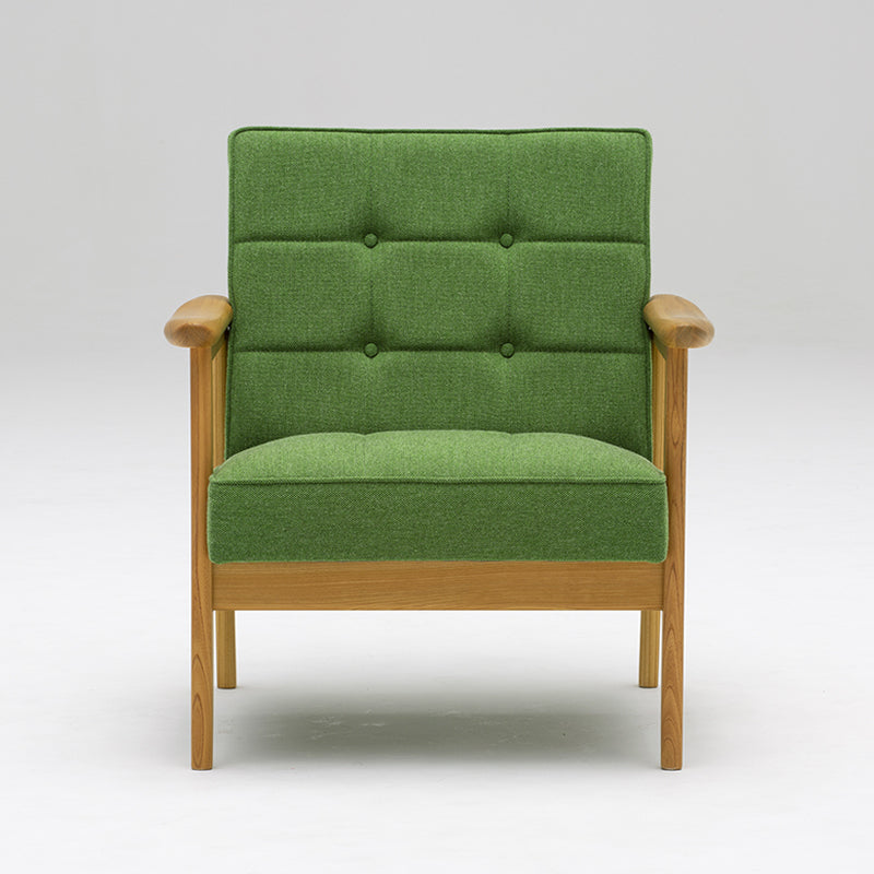 【完売】国産材ケヤキ仕様 カリモク60 Kチェア1シーター ケヤキ×タープグリーン