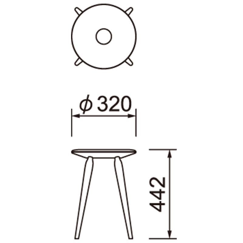 天童木工 リングスツール 張座（S-3165MP-NT）