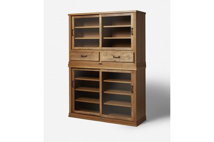JOURNAL STANDARD FURNITURE（ジャーナルスタンダードファニチャー ）エルバーソン ガラス キャビネット（Lサイズ）