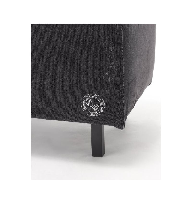 JOURNAL STANDARD FURNITURE（ジャーナルスタンダードファニチャー ）オースティン オットマン ／ブラック ダメージ デニム
