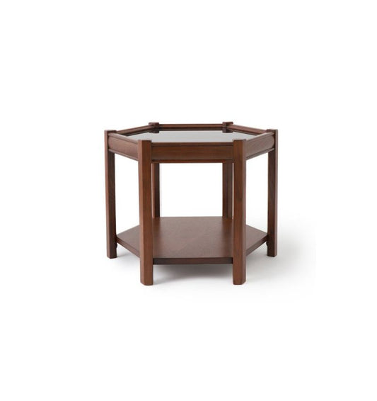 ACME Furniture（アクメファニチャー）ブルックス ヘキサゴン テーブル ブラックガラス