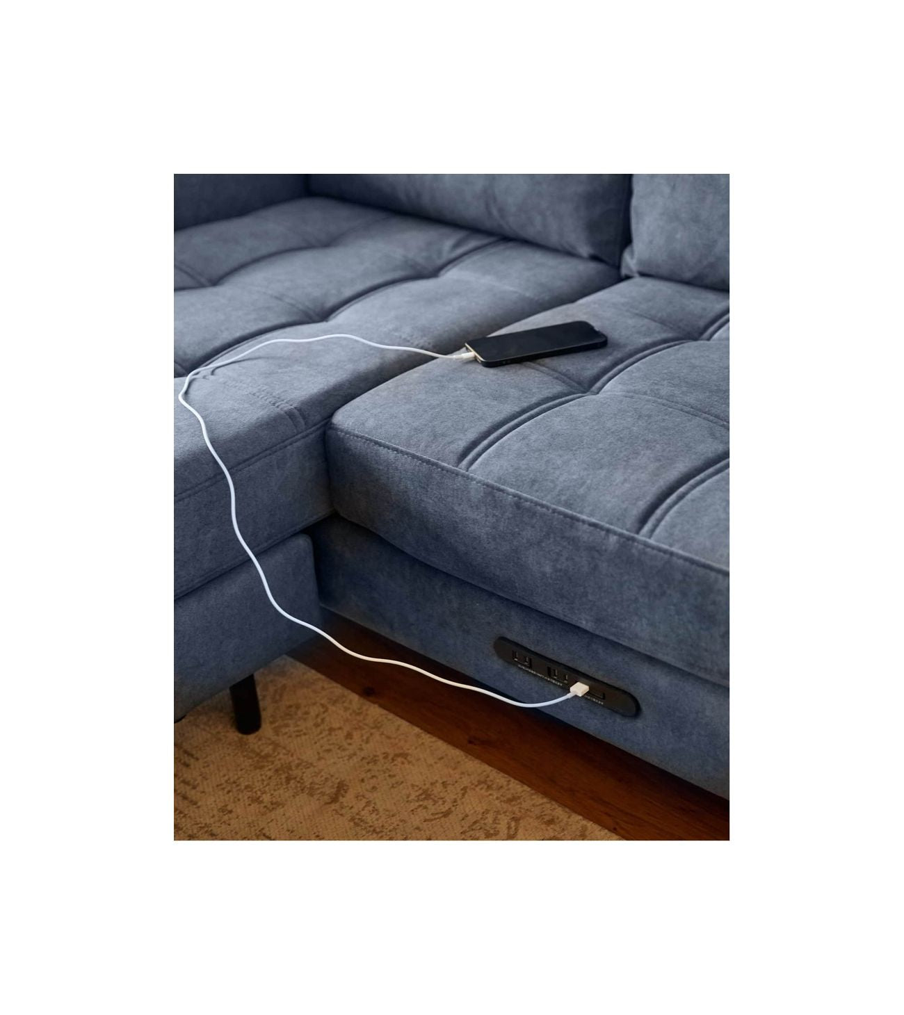 JOURNAL STANDARD FURNITURE（ジャーナルスタンダードファニチャー ）ピーエスエフ カウチ ソファ ブルーグレー