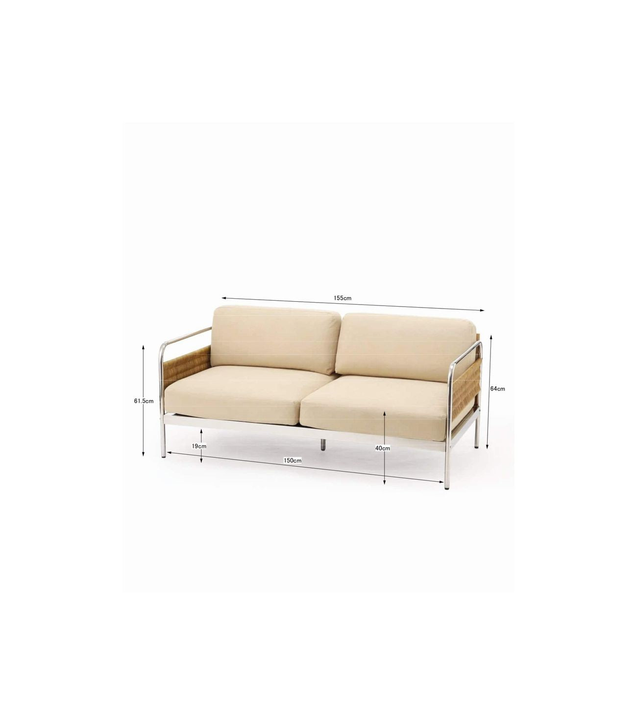 JOURNAL STANDARD FURNITURE（ジャーナルスタンダードファニチャー ） アッセンソファ 2シーター