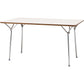 天童木工 テーブル　甲板 : メラミン樹脂化粧板(ホワイト) 脚 : スチール丸パイプ・M.Cメッキ (T-2730ME-NT)