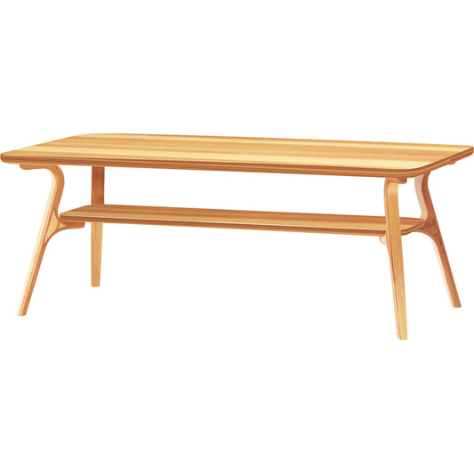 天童木工 テーブル 甲板/棚 : スギ柾目圧密材(ナチュラル) 脚 : スギ圧密成形(ナチュラル) (F-2742SG-NT)