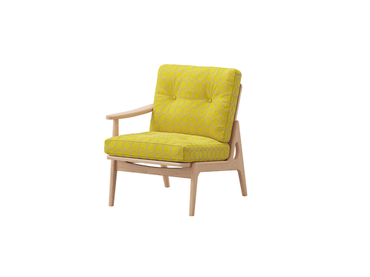 『マルニ60期間限定企画』ミナペルホネン／タンバリン＆ライトベリー全色から生地セレクト！マルニ60フレームチェア／オーク材／ウレタン仕上／1シーター 右肘