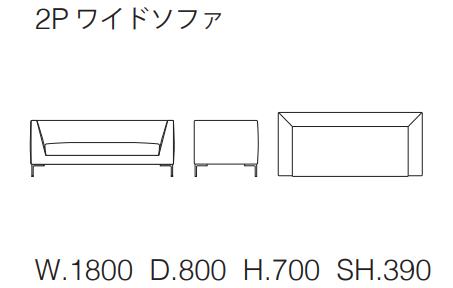 formax（フォルマックス）TERMINAL UNO MEDIUM（ターミナル ウノ ミディアム）2Pワイドソファ[TMNM-29N]