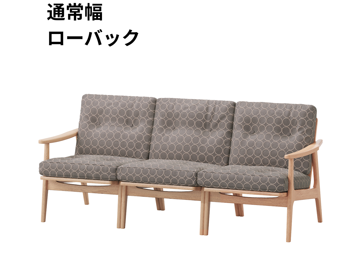 『マルニ60期間限定企画』ミナペルホネン／タンバリン＆ライトベリー全色から生地セレクト！マルニ60フレームチェア／オーク材／ウレタン仕上／3シーター 両肘