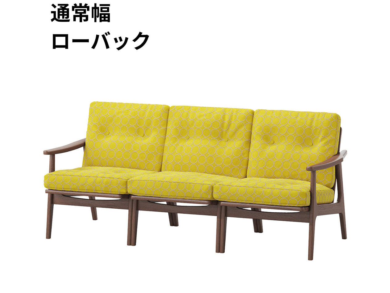 『マルニ60期間限定企画』ミナペルホネン／タンバリン＆ライトベリー全色から生地セレクト！マルニ60フレームチェア／ウォールナット材／ウレタン仕上／3シーター 両肘