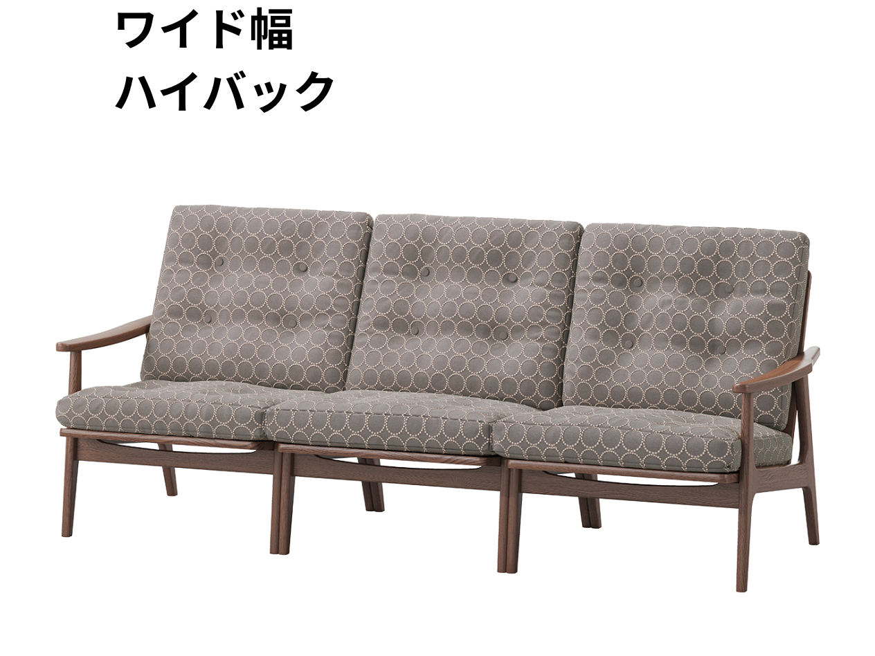 『マルニ60期間限定企画』ミナペルホネン／タンバリン＆ライトベリー全色から生地セレクト！マルニ60フレームチェア／ウォールナット材／ウレタン仕上／3シーター 両肘