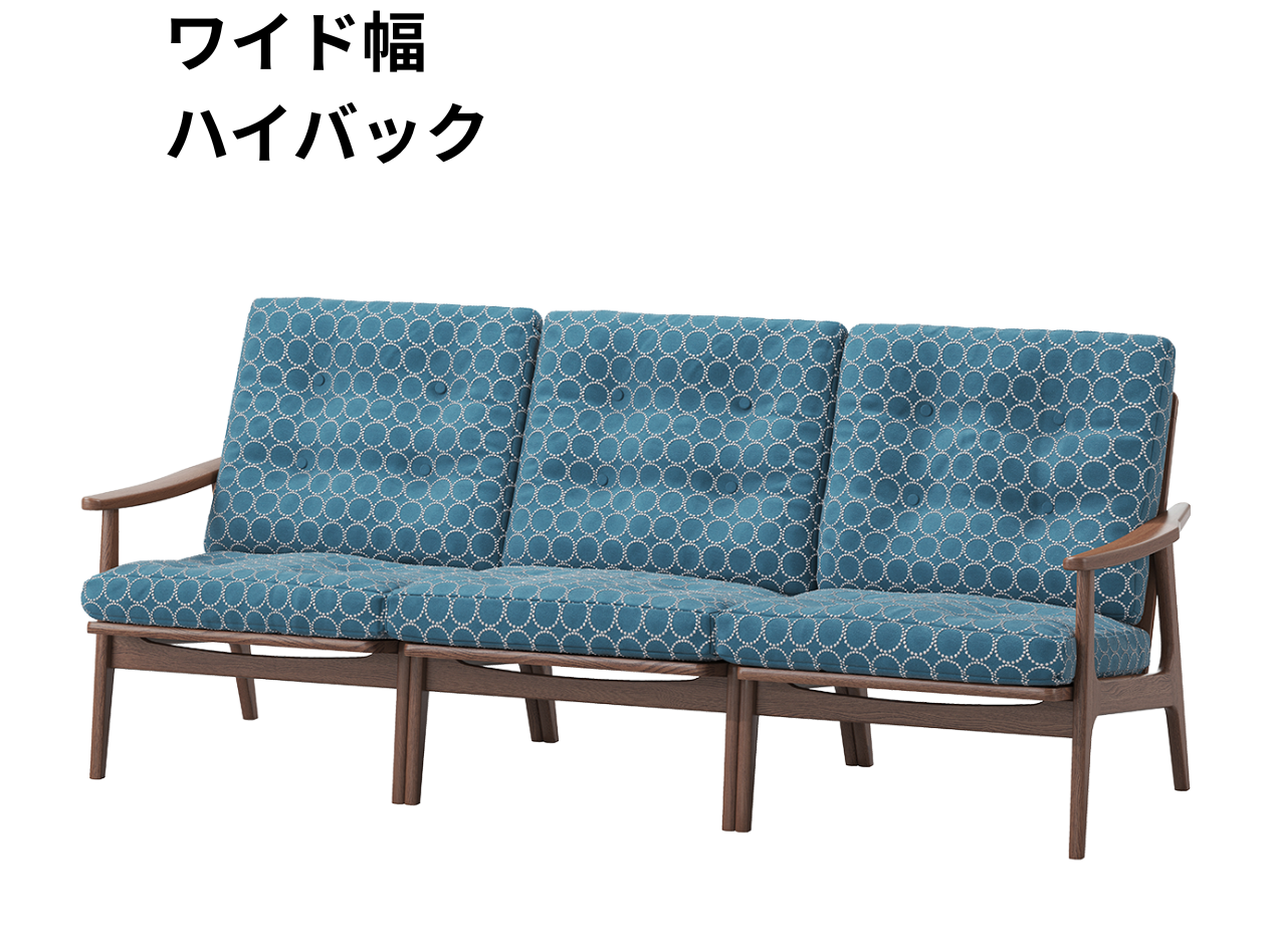 『マルニ60期間限定企画』ミナペルホネン／タンバリン＆ライトベリー全色から生地セレクト！マルニ60フレームチェア／ウォールナット材／ウレタン仕上／3シーター 両肘