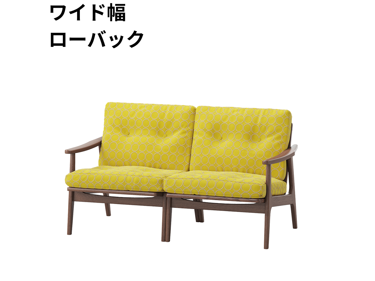 『マルニ60期間限定企画』ミナペルホネン／タンバリン＆ライトベリー全色から生地セレクト！マルニ60フレームチェア／ウォールナット材／ウレタン仕上／2シーター 両肘