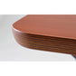 天童木工 テーブル　甲板 : サペリ柾目(ST色) 脚 : スチール丸パイプ・M.Cメッキ (T-2729SP-ST)