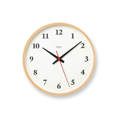 Lemnos（レムノス）Plywood clock［アノニマスデザイン］［電波時計］