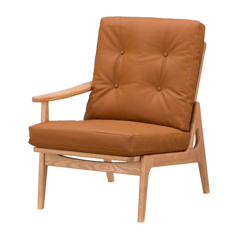 マルニ60 フレームチェア ハイバック1シーター・右肘（オーク／ハイバック／通常幅）