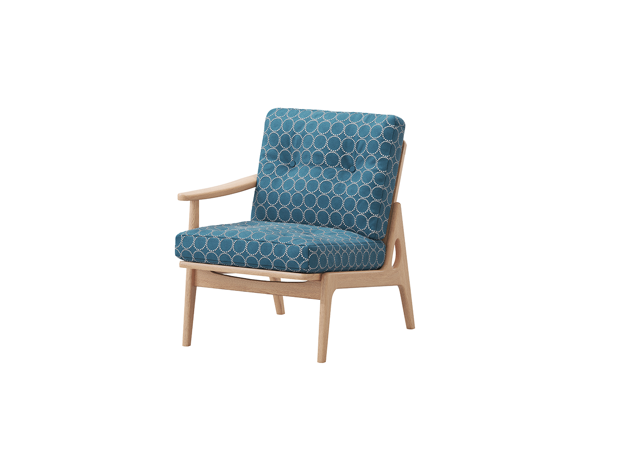 『マルニ60期間限定企画』ミナペルホネン／タンバリン＆ライトベリー全色から生地セレクト！マルニ60フレームチェア／オーク材／オイル仕上／1シーター 右肘