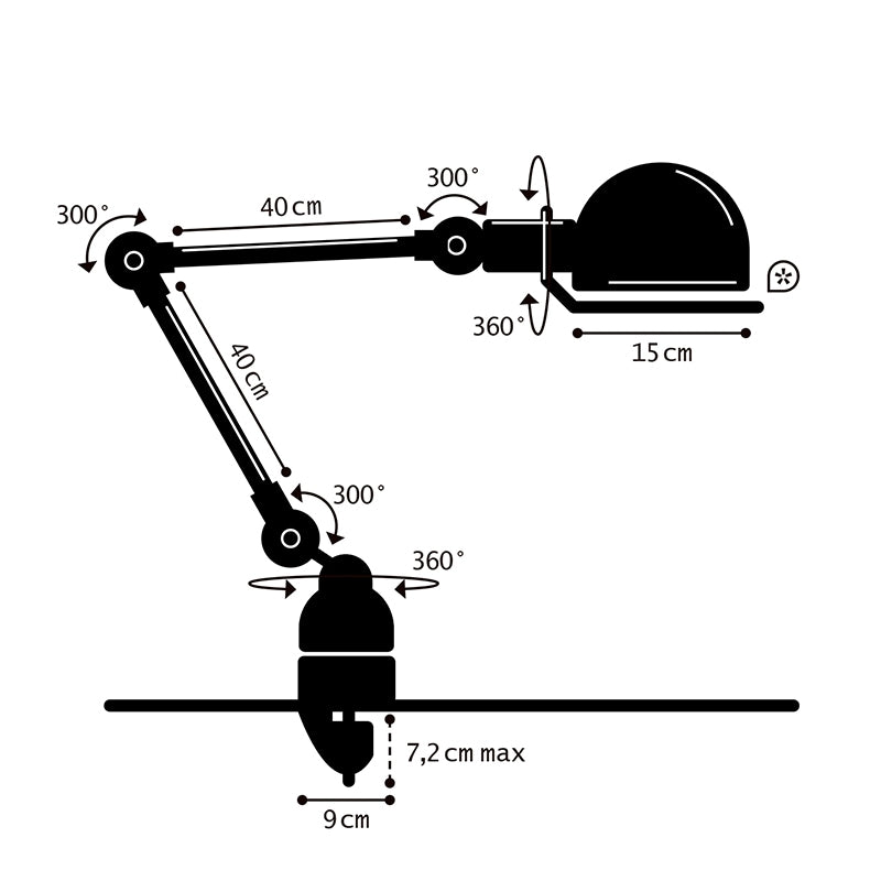 JIELDE（ジェルデ）LOFT D4040I DESK LAMP -CLAMP