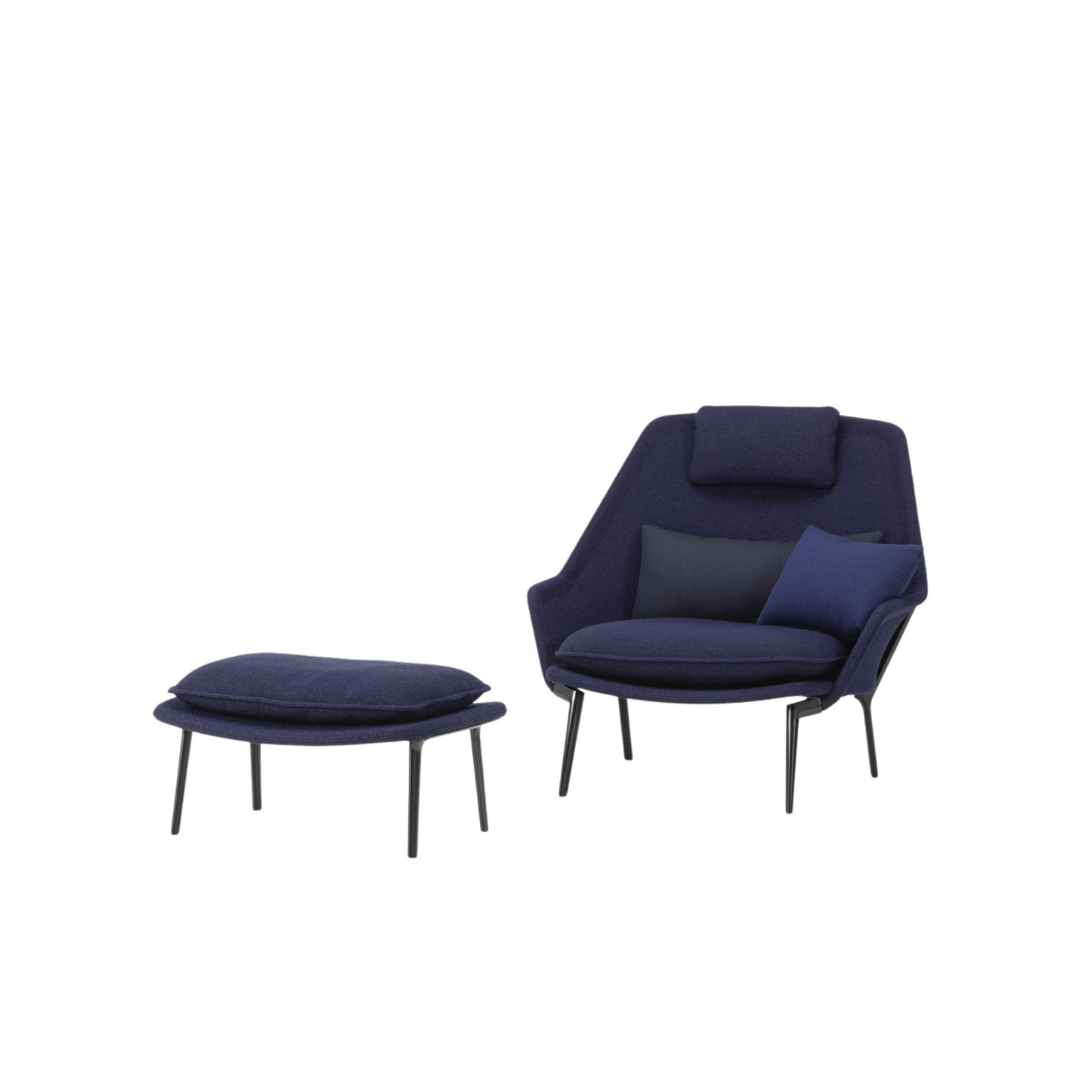 Vitra(ヴィトラ) スローチェア & オットマン (ファブリック) バックレストクッション2個付き