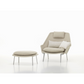 Vitra(ヴィトラ) スローチェア & オットマン (ファブリック) バックレストクッション2個付き