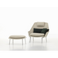Vitra(ヴィトラ) スローチェア & オットマン (ファブリック) バックレストクッション2個付き
