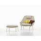 Vitra(ヴィトラ) スローチェア & オットマン (ファブリック) バックレストクッション2個付き