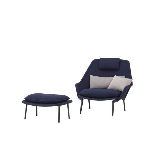 Vitra(ヴィトラ) スローチェア & オットマン (ファブリック) バックレストクッション2個付き