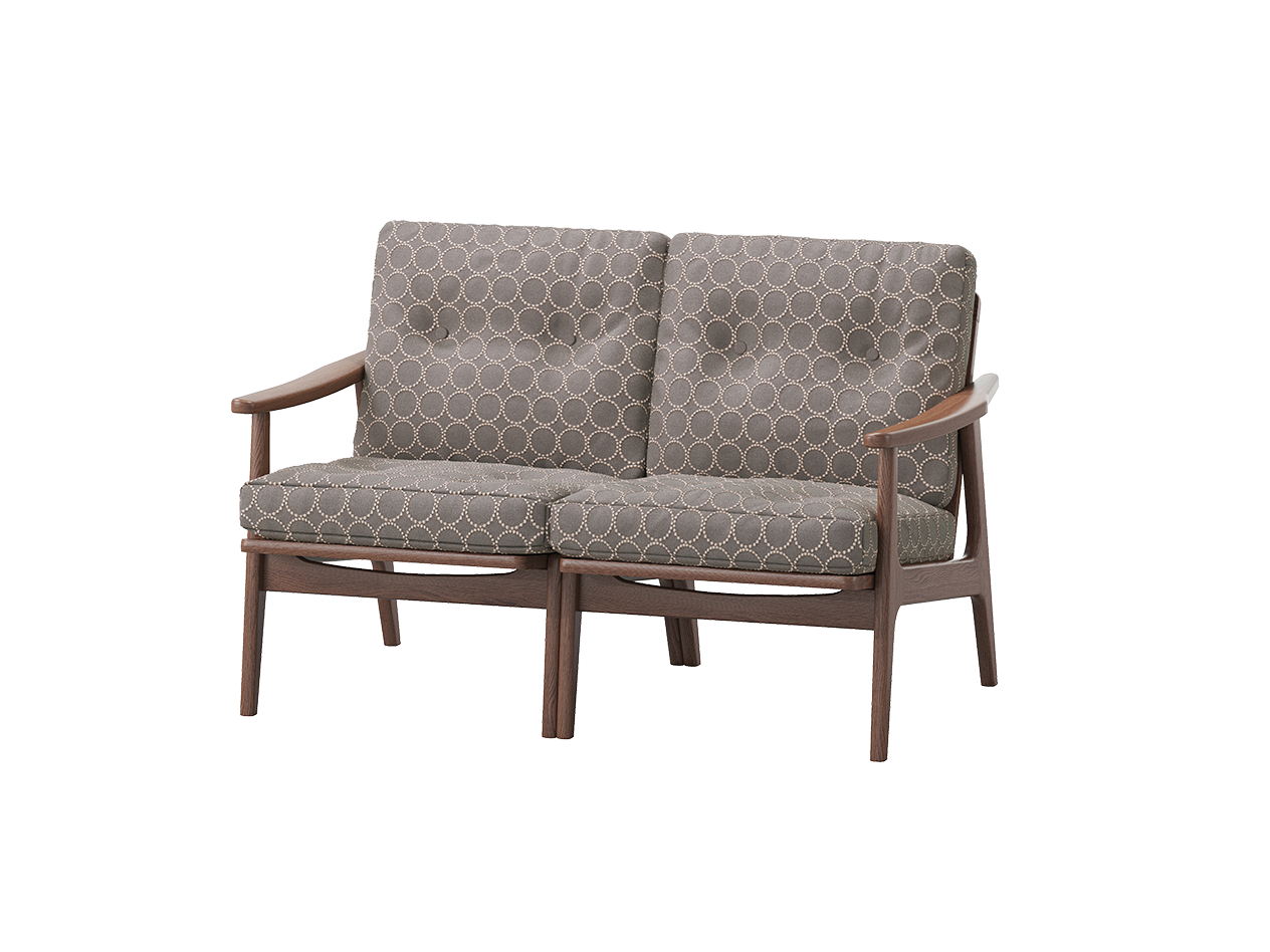 『マルニ60期間限定企画』ミナペルホネン／タンバリン＆ライトベリー全色から生地セレクト！マルニ60フレームチェア／ウォールナット材／ウレタン仕上／2シーター 両肘