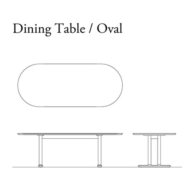CHORUS(コーラス) ダイニングテーブル/オーバル・ウォールナット