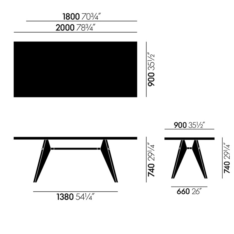 Vitra（ヴィトラ） EM Table HPL（EM ターブル ハイプレッシャーラミネート）