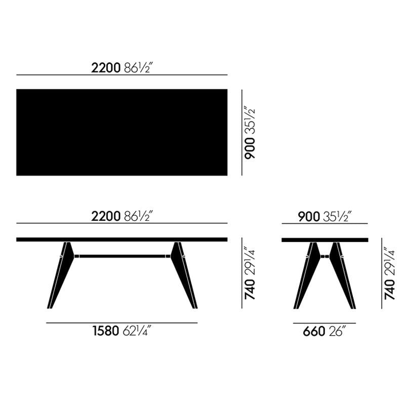 Vitra（ヴィトラ） EM Table HPL（EM ターブル ハイプレッシャーラミネート）
