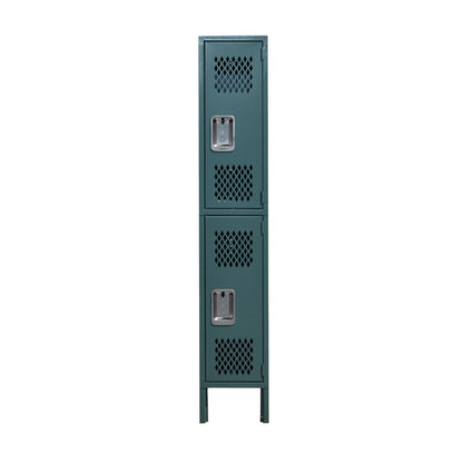 18" LYON RECESSED HANDLE LOCKER - 2TIER