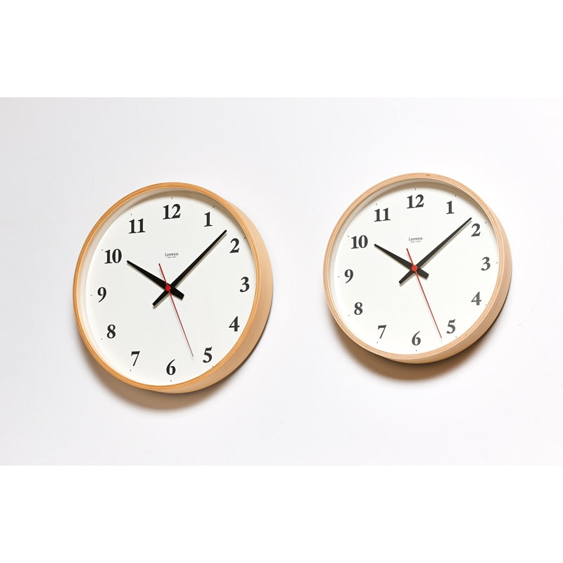 Lemnos（レムノス）Plywood clock［アノニマスデザイン］［電波時計］