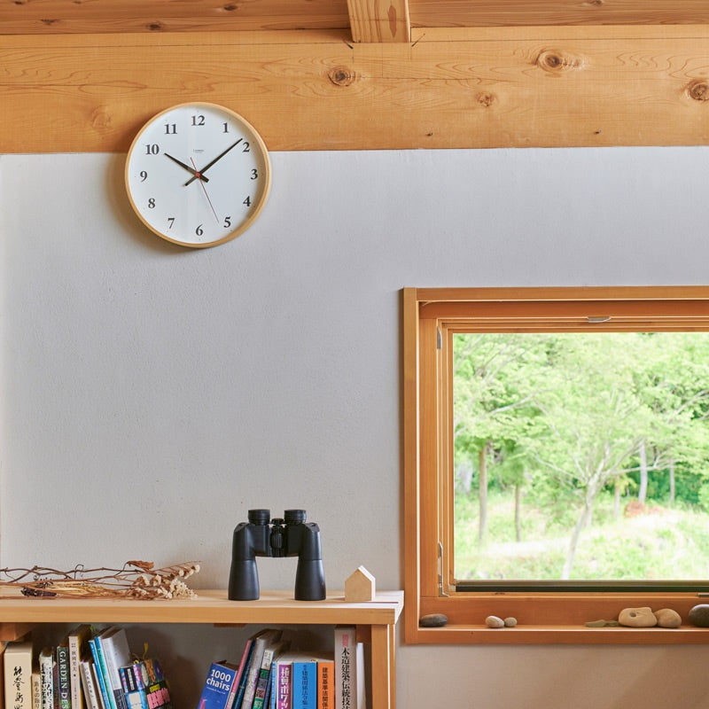 Lemnos（レムノス）Plywood clock［アノニマスデザイン］［電波時計］