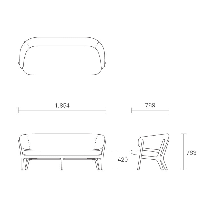 MARUNI COLLECTION(マルニコレクション)Roundish ラウンディッシュ　2シーターソファ