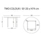 HAY(ヘイ)TWO-COLOUR（トゥーカラー）  TWO-COLOUR / Φ105 / Φ120 x H74 cm（テーブル・デスク）