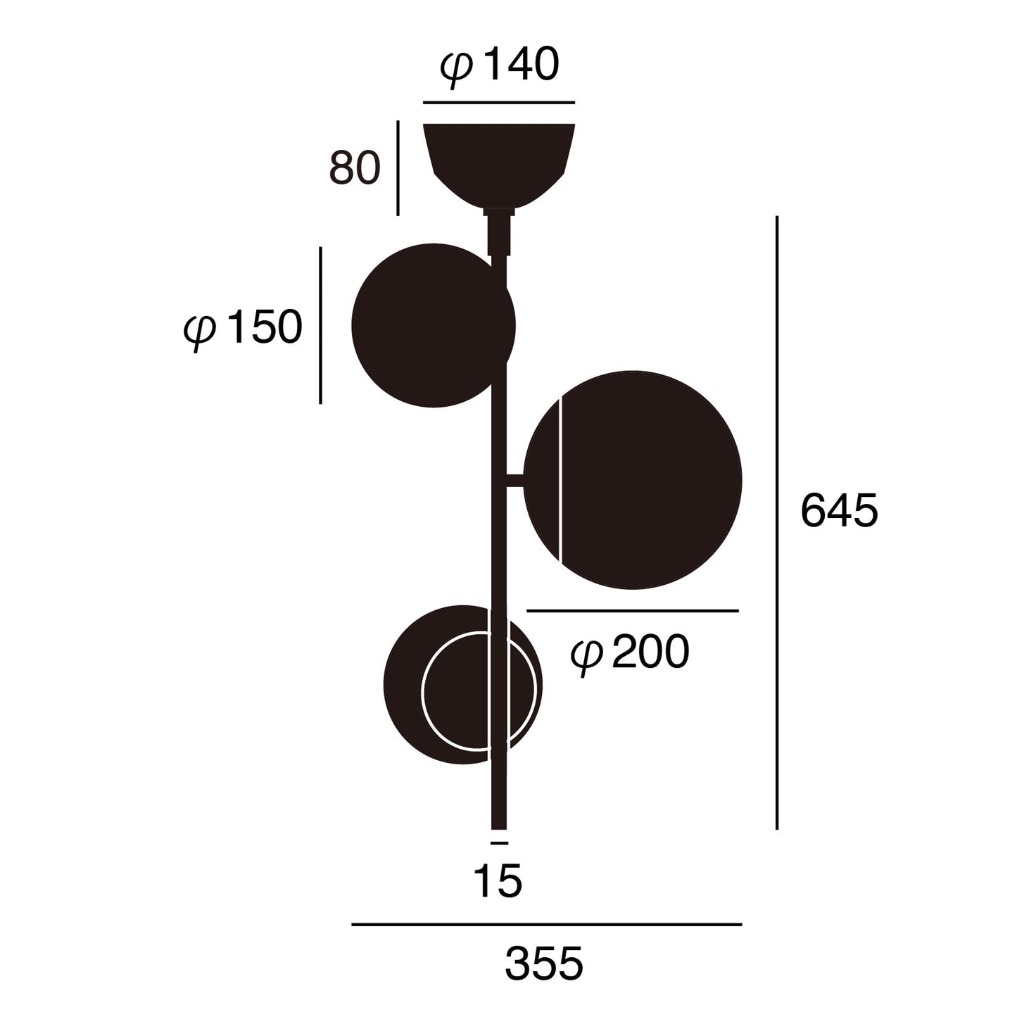 ART WORK STUDIO（アートワークスタジオ）Bliss vertical 3-ceiling light（ブリスバーチカル３シーリングライト）