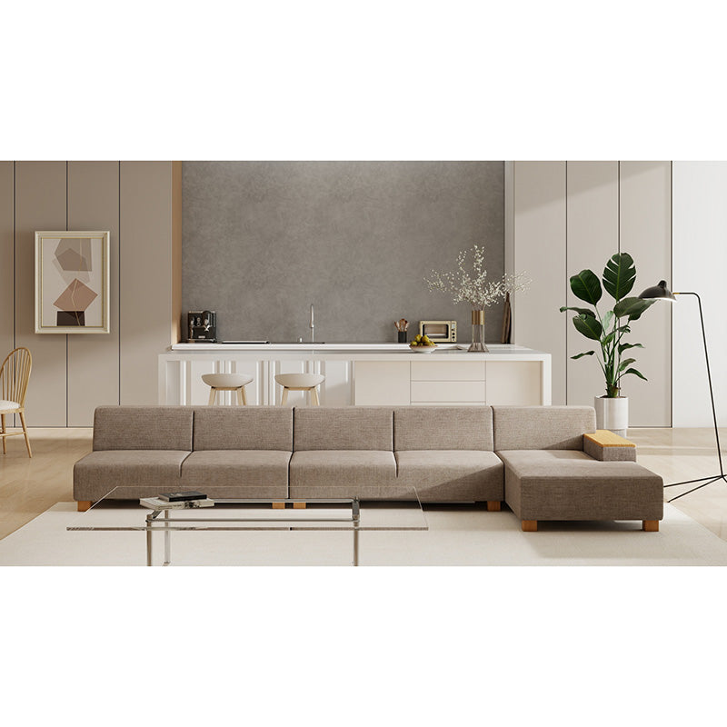 フランネルソファ エル 字 ソファー 輸入家具 4WAYカウチソファ 三人