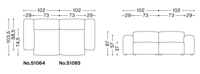 HAY(ヘイ)MAGS SOFT SOFA(マグスソフトソファ) ローアーム 通常幅 S1064/S1065