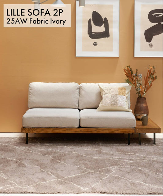 JOURNAL STANDARD FURNITURE（ジャーナルスタンダードファニチャー ） リルソファー 2P 25AW Fabric アイボリー