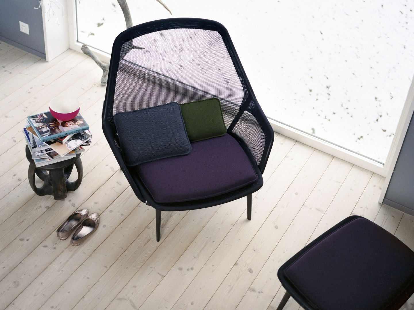 Vitra(ヴィトラ) スローチェア単体 (ニット) バックレストクッション2個付き